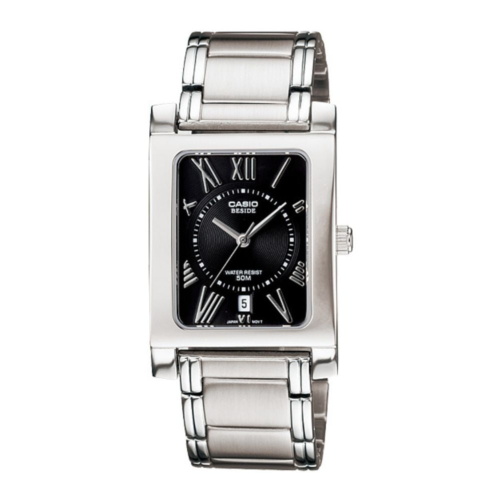 Casio Beside Date Stainless Steel Chain Watch BEM-100D-1A2VDF