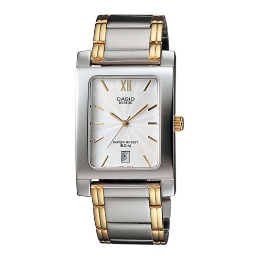 Casio Beside Date Stainless Steel Two Tone Chain Watch BEM-100SG-7AVDF