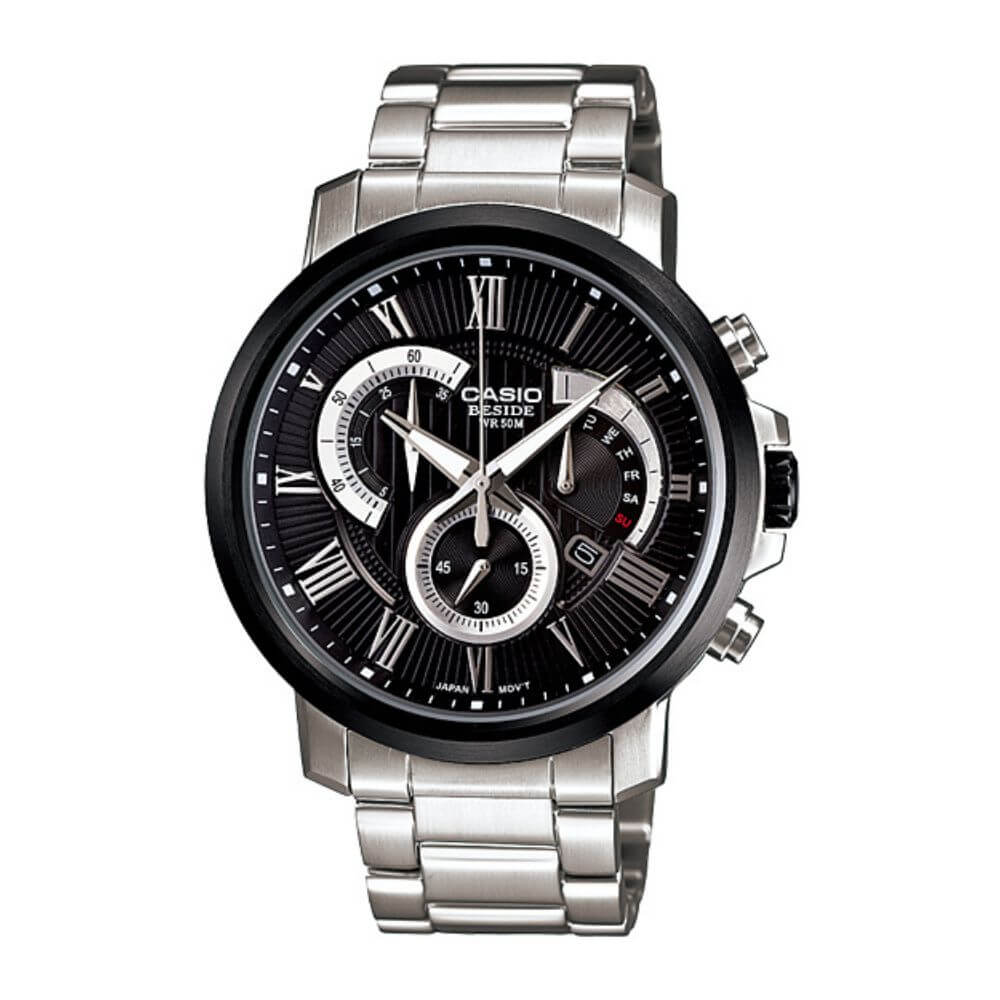 Casio Beside Chronograph Stainless Steel Chain Watch BEM-506CD-1AVDF