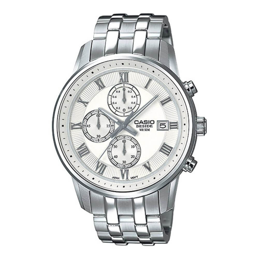 Casio Beside Chronograph Stainless Steel Chain Watch BEM-511D-7AVDF