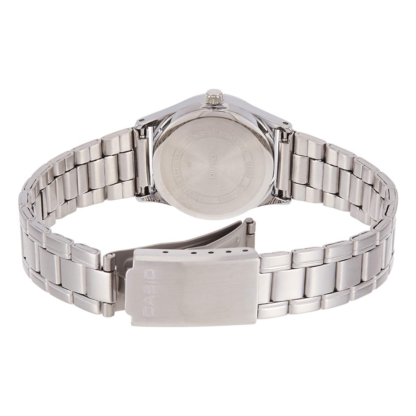 Casio Standard Day Date Silver Ladies Chain Watch LTP-V006D-1BUDF