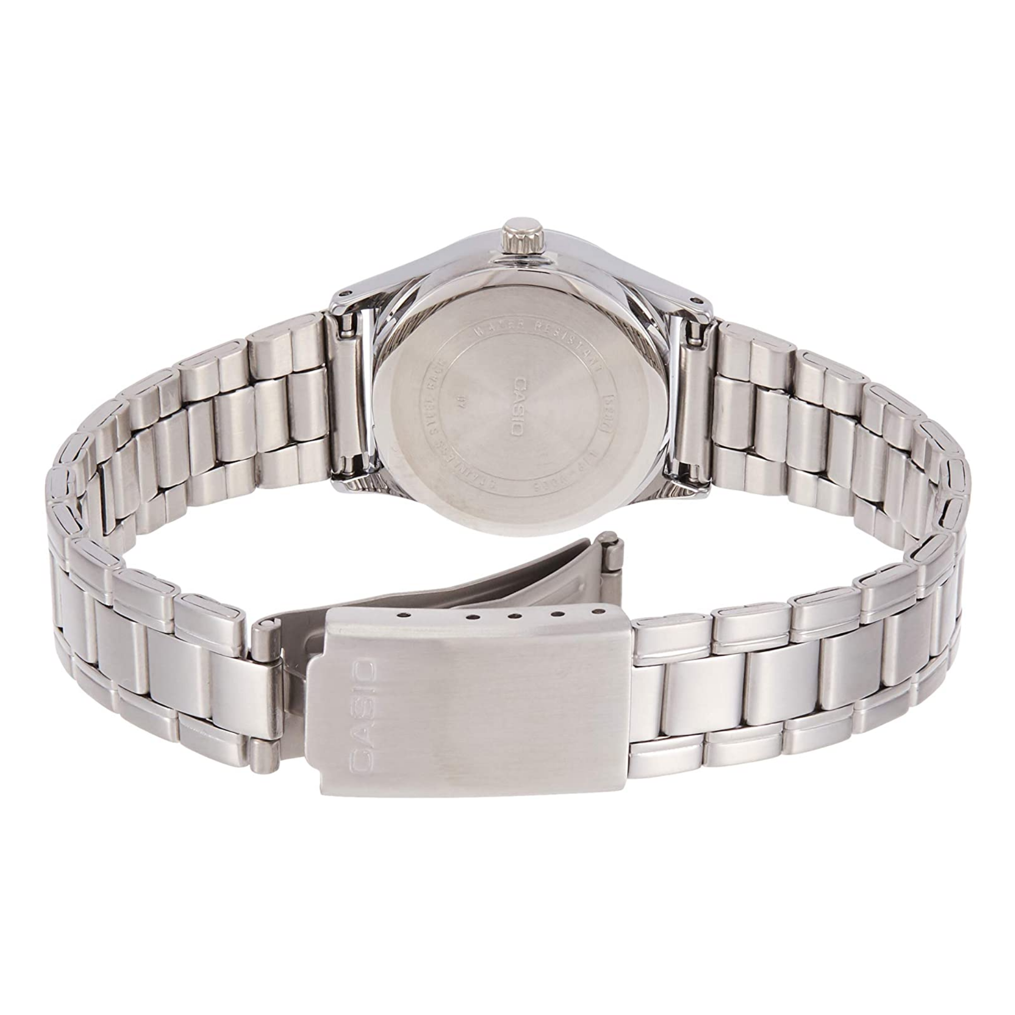 Casio Standard Day Date Silver Ladies Chain Watch LTP-V006D-1BUDF
