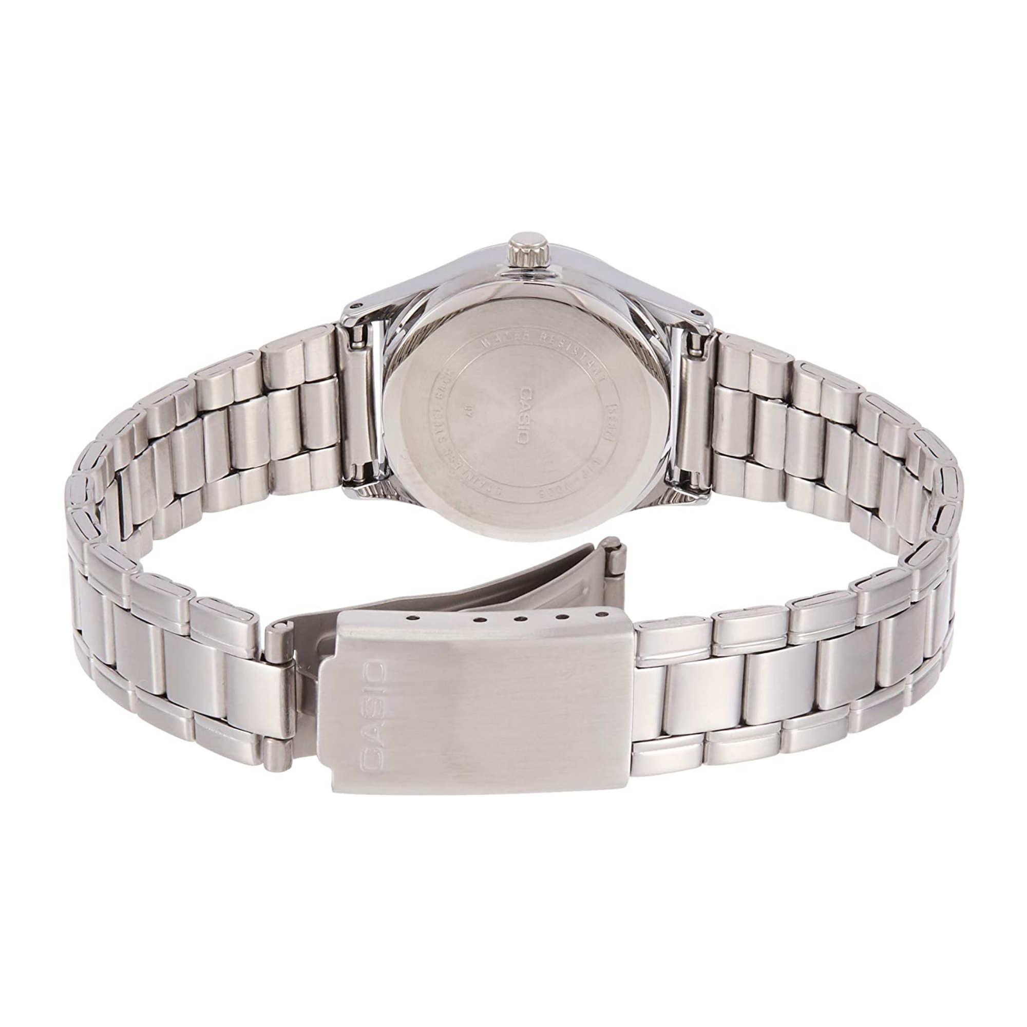 Casio Standard Day Date Silver Ladies Chain Watch LTP-V006D-2BUDF