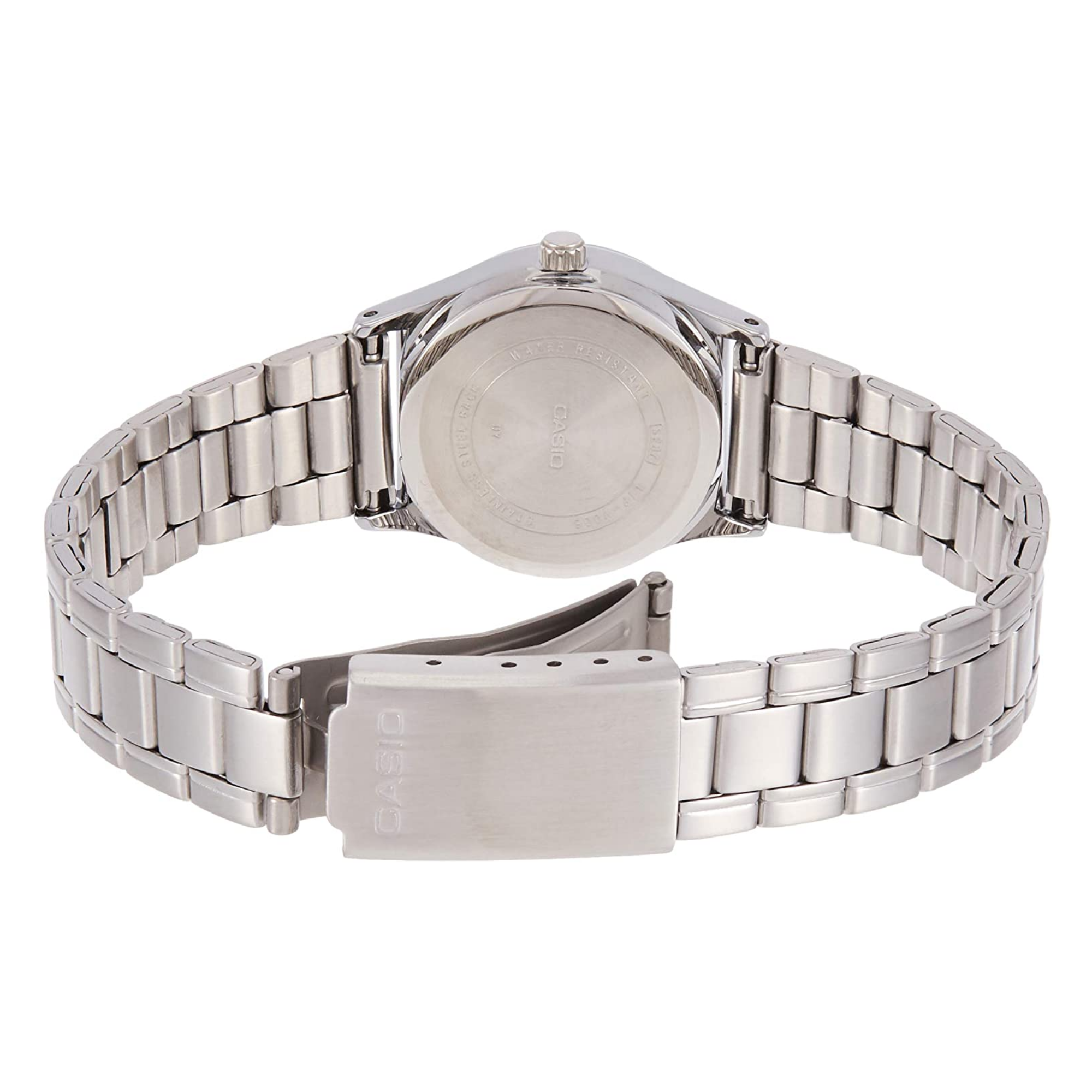 Casio Standard Day Date Silver Ladies Chain Watch LTP-V006D-7BUDF