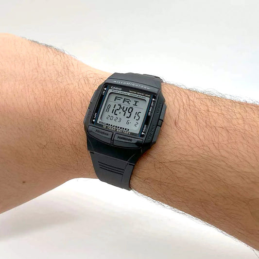 Casio Vintage Illuminator Data Bank Resin Belt Watch DB-36-1AVDF