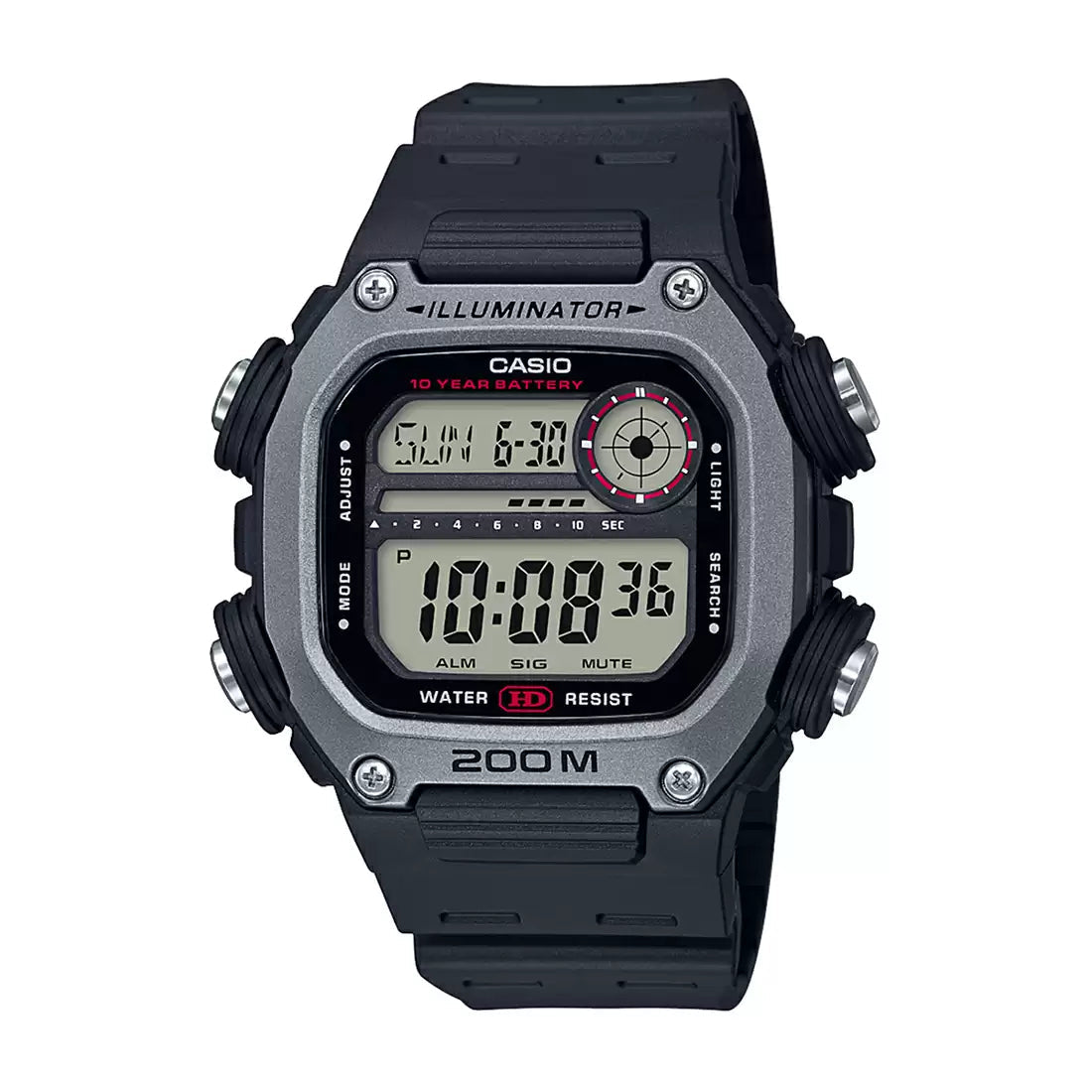 Casio Youth Sports Digital Resin Belt Watch DW-291H-1AVDF
