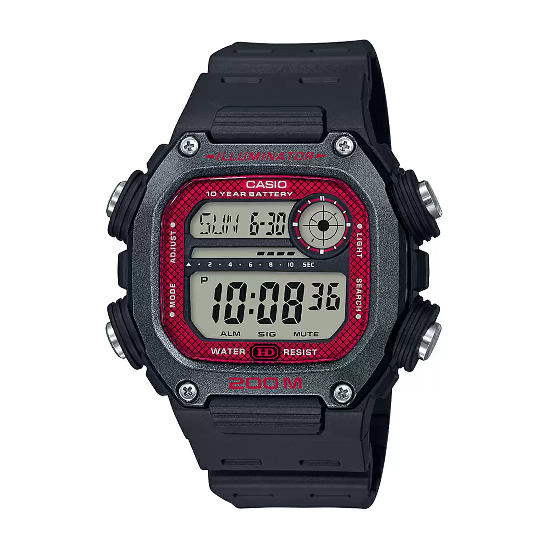 Casio Youth Sports Digital Resin Belt Watch DW-291H-1BVDF