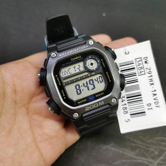 Casio Youth Sports Digital Resin Belt Watch DW-291HX-1AVDF