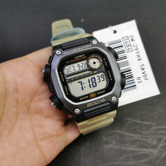 Casio Youth Sports Digital Resin Belt Watch DW-291HX-5AVDF