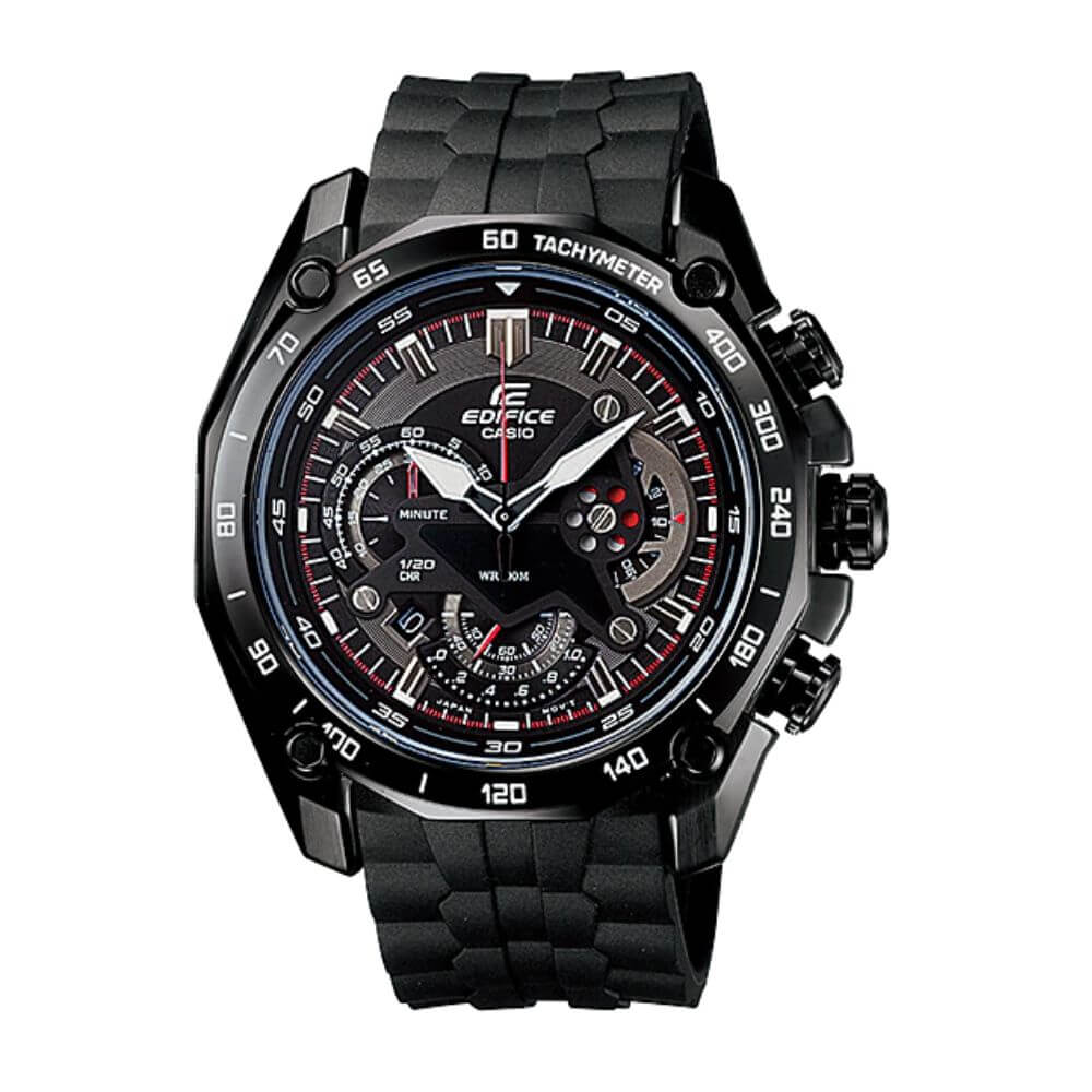 Casio Edifice Chronograph Resin Belt Watch EF-550PB-1AVUDF