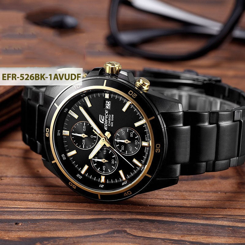 Casio Edifice Chronograph Stainless Steel Black Chain Watch EFR-526BK-1A9VUDF