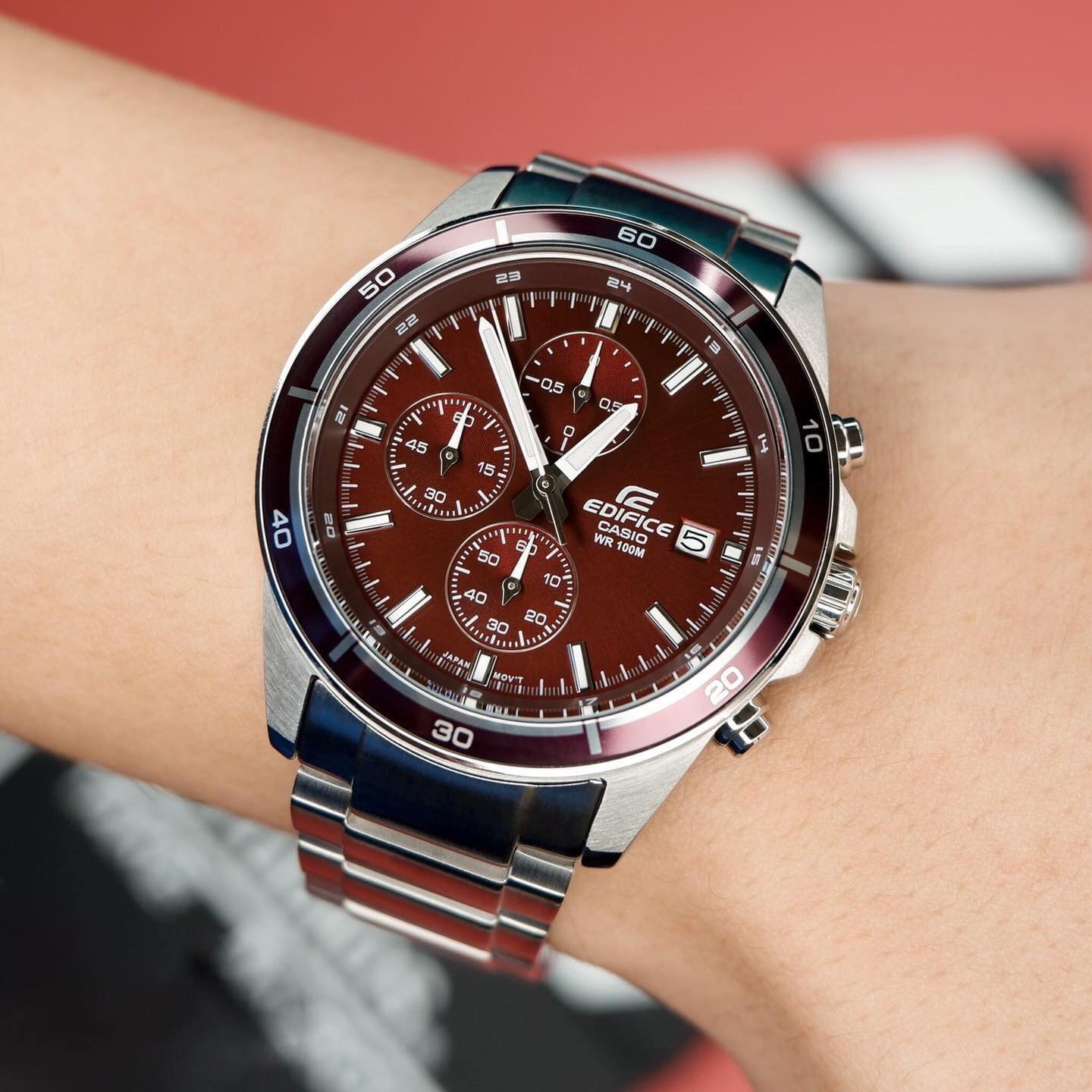 Casio Edifice Chronograph Stainless Steel Chain Watch EFR-526D-5CVUDF