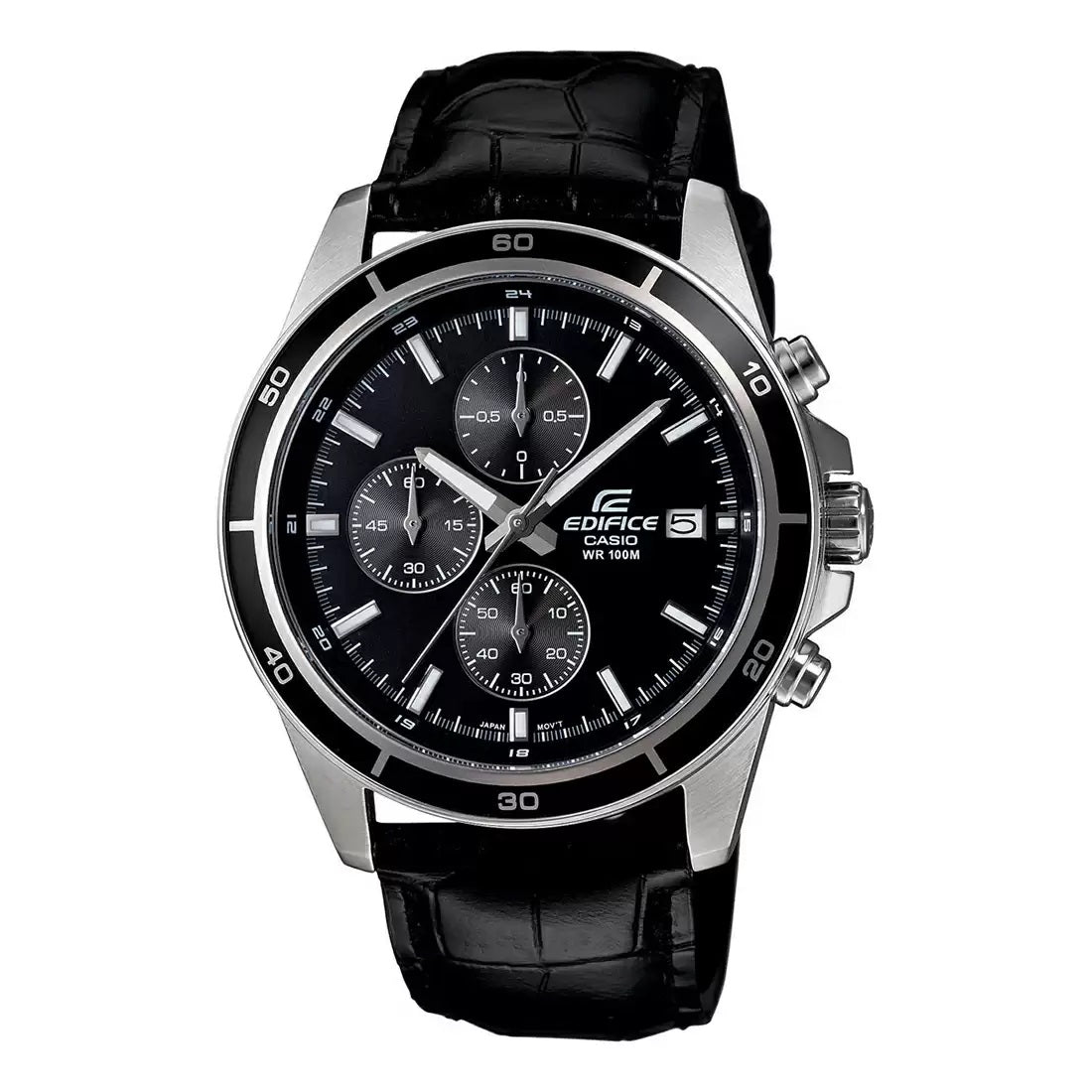 Casio Edifice Chronograph Stainless Steel Leather Belt Watch EFR-526L-1AVUDF