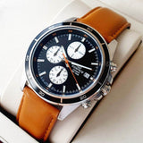 Casio Edifice Chronograph Stainless Steel Leather Belt Watch EFR-526L-1BVUDF