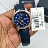 Casio Edifice Chronograph Stainless Steel Leather Belt Watch EFR-526L-2AVUDF