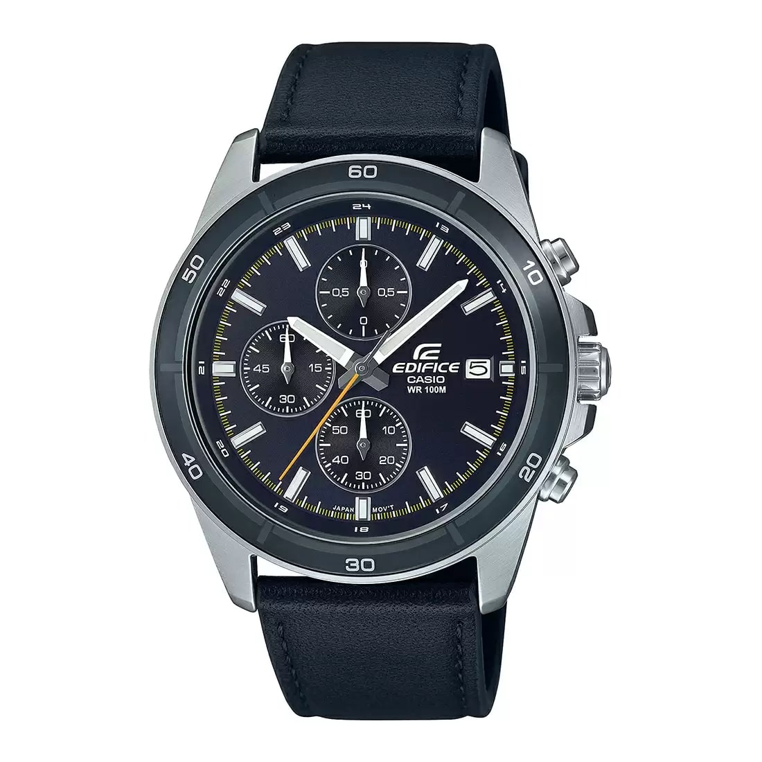 Casio Edifice Chronograph Stainless Steel Leather Belt Watch EFR-526L-2CVUDF