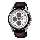 Casio Edifice Chronograph Stainless Steel Leather Belt Watch EFR-526L-7AVUDF