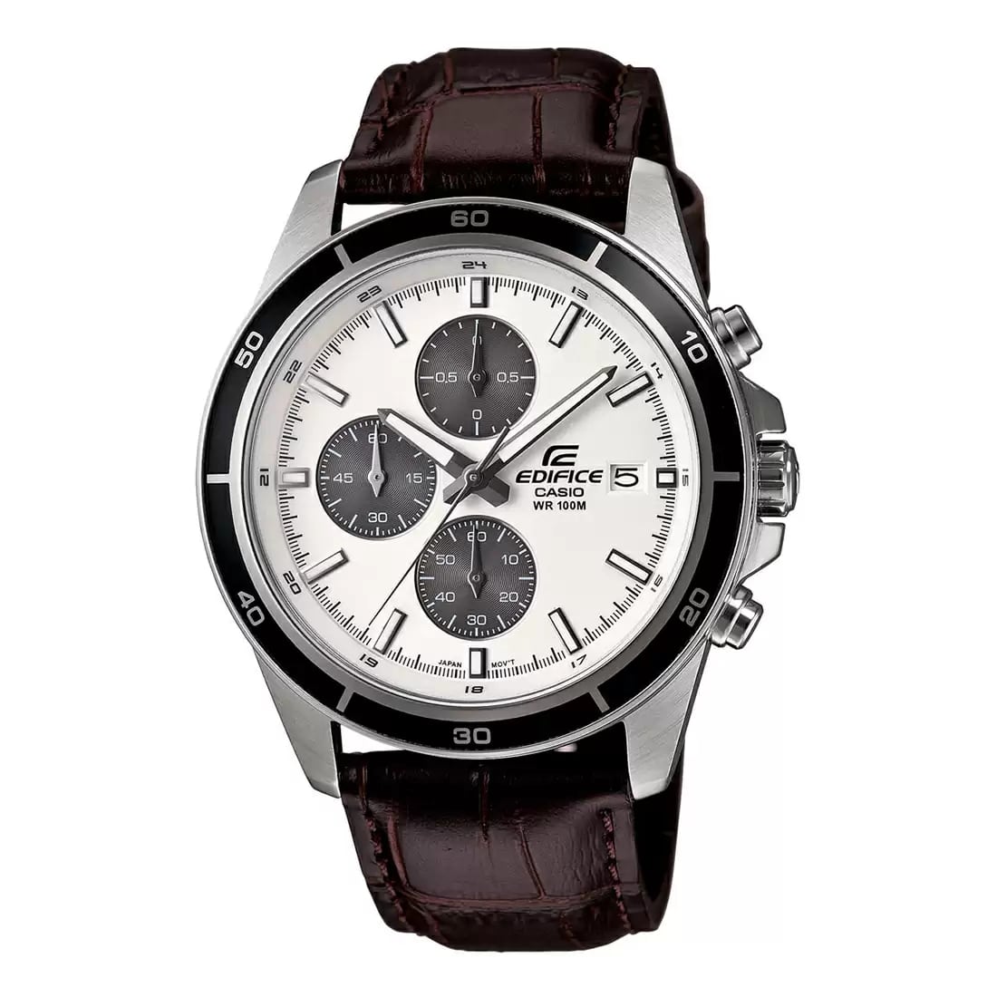 Casio Edifice Chronograph Stainless Steel Leather Belt Watch EFR-526L-7AVUDF