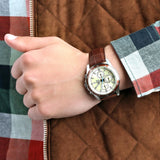 Casio Edifice Chronograph Stainless Steel Leather Belt Watch EFR-526L-7BVUDF