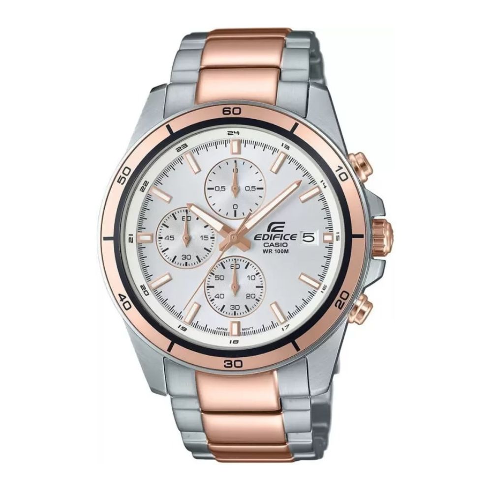Casio Edifice Chronograph Stainless Steel Two Tone Chain Watch EFR-526SG-7A5VUDF