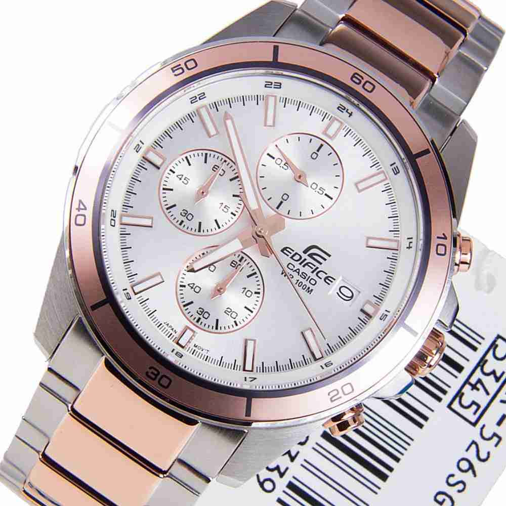 Casio Edifice Chronograph Stainless Steel Two Tone Chain Watch EFR-526SG-7A5VUDF