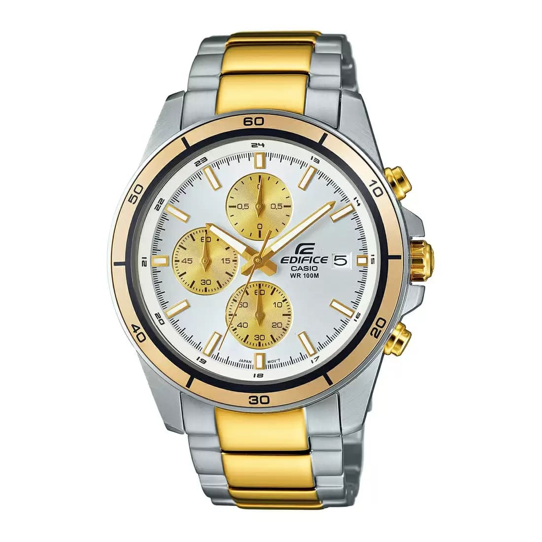Casio Edifice Chronograph Stainless Steel Two Tone Chain Watch EFR-526SG-7A9VUDF