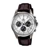 Casio Edifice Chronograph Stainless Steel Leather Belt Watch EFR-527L-7AVDF