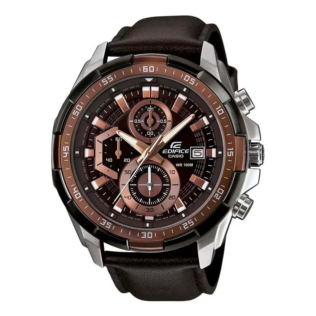 Casio Edifice Chronograph Leather Belt Watch EFR-539L-5AVUDF