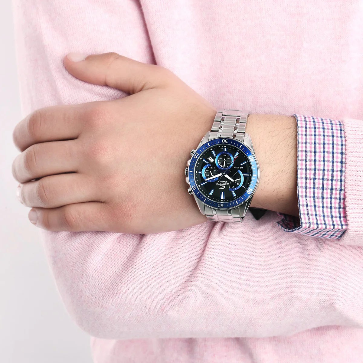 Casio Edifice Chronograph Stainless Steel Chain Watch EFR-552D-1A2VUDF