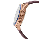 Casio Edifice Chronograph Stainless Steel Rose Gold Leather Belt Watch EFR-552GL-2AVUDF