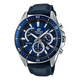 Casio Edifice Chronograph Stainless Steel Leather Belt Watch EFR-552L-2AVUDF