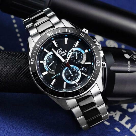 Casio Edifice Chronograph Stainless Steel Chain Watch EFR-552SBK-1AVUDF