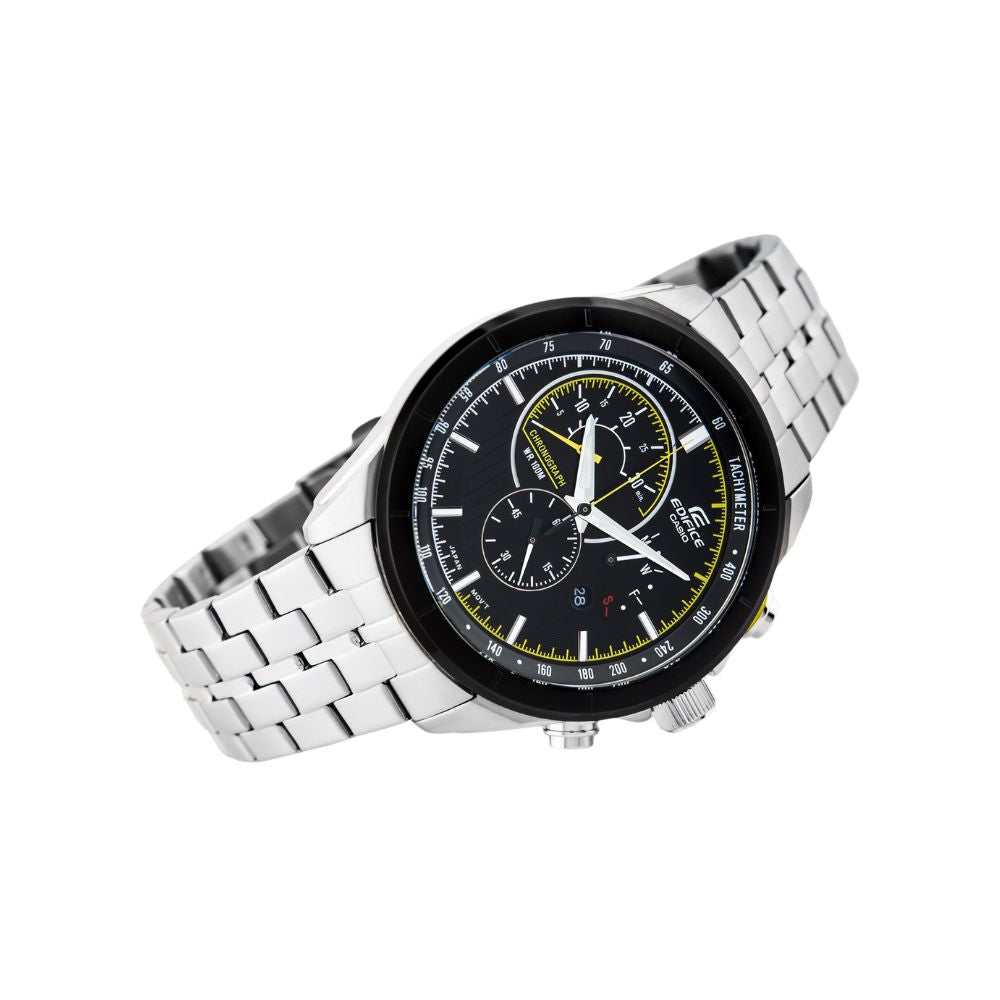Casio Edifice Chronograph Stainless Steel Silver Chain Watch EFR-561DB-1AVUDF
