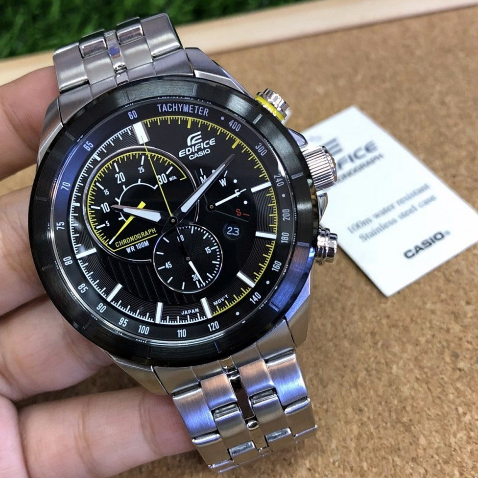 Casio Edifice Chronograph Stainless Steel Silver Chain Watch EFR-561DB-1AVUDF