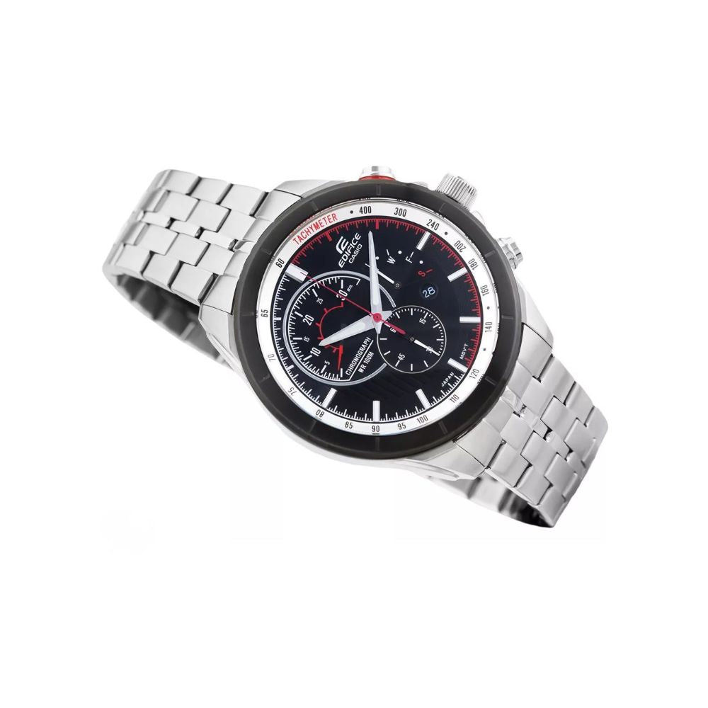 Casio Edifice Chronograph Stainless Steel Silver Chain Watch EFR-561DB-1BVUDF