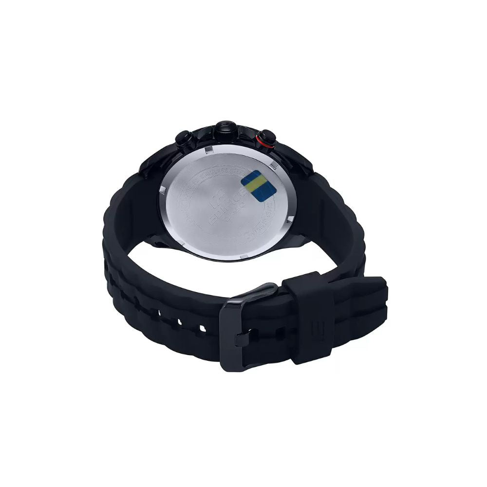 Casio Edifice Chronograph Stainless Steel Black Resin Belt Watch EFR-561PB-1AVUDF