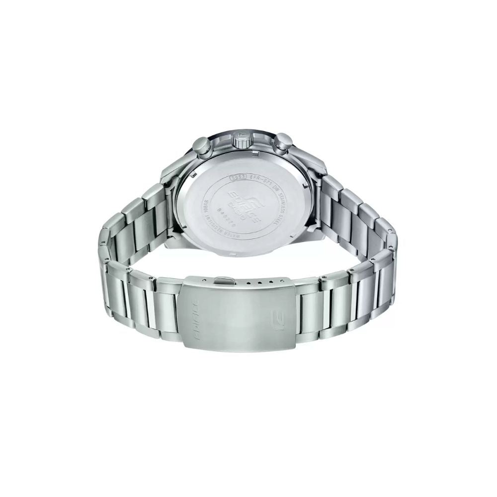 Casio Edifice Chronograph Stainless Steel Silver Chain Watch EFR-571DB-1A1VUDF