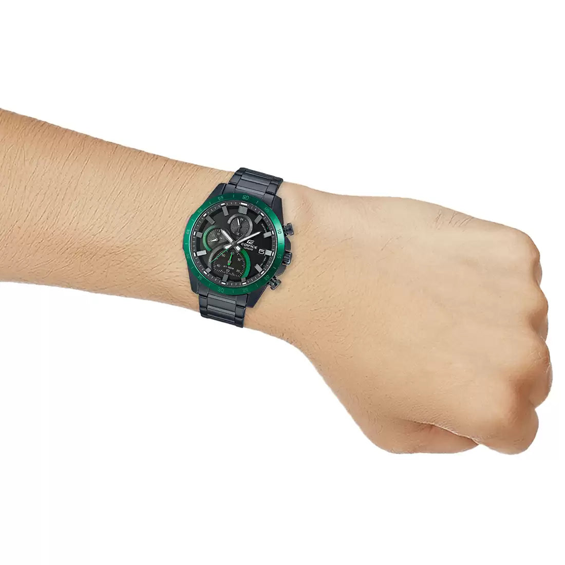 Casio Edifice Chronograph Stainless Steel Black Chain Watch EFR-571DC-1AVUDF