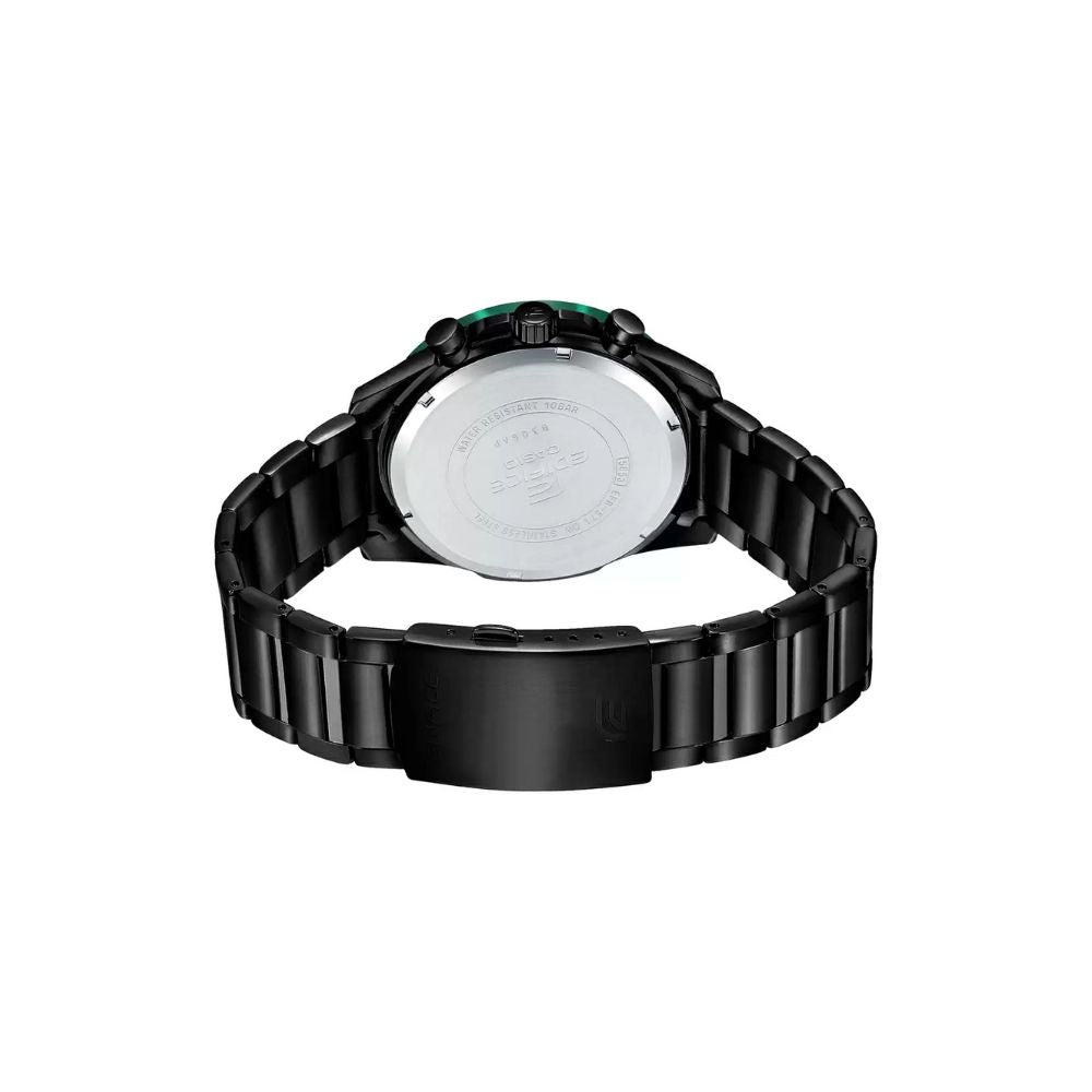 Casio Edifice Chronograph Stainless Steel Black Chain Watch EFR-571DC-1AVUDF