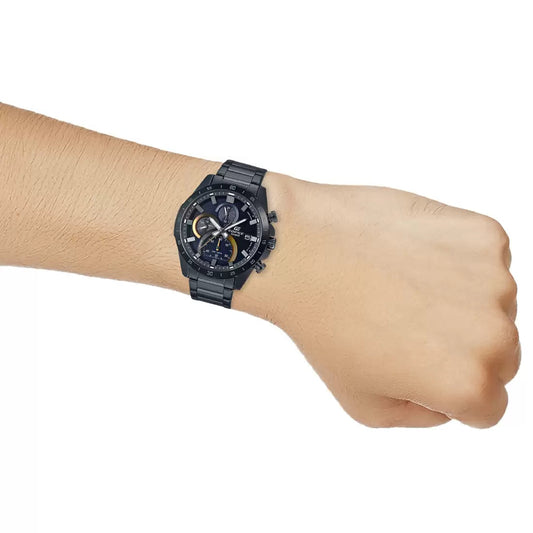 Casio Edifice Chronograph Stainless Steel Black Chain Watch EFR-571DC-2AVUDF