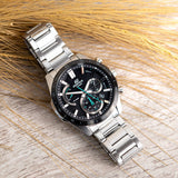 Casio Edifice Chronograph Stainless Steel Silver Chain Watch EFR-573DB-1AVUDF