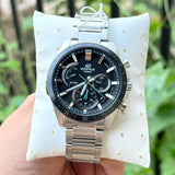 Casio Edifice Chronograph Stainless Steel Silver Chain Watch EFR-573DB-1AVUDF