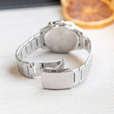 Casio Edifice Chronograph Stainless Steel Silver Chain Watch EFR-573DB-1AVUDF