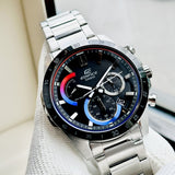 Casio Edifice Chronograph Stainless Steel Silver Chain Watch EFR-573HG-1AVUDF