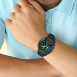 Casio Edifice Chronograph Stainless Steel Black Leather Belt Watch EFV-600CL-3AVUDF