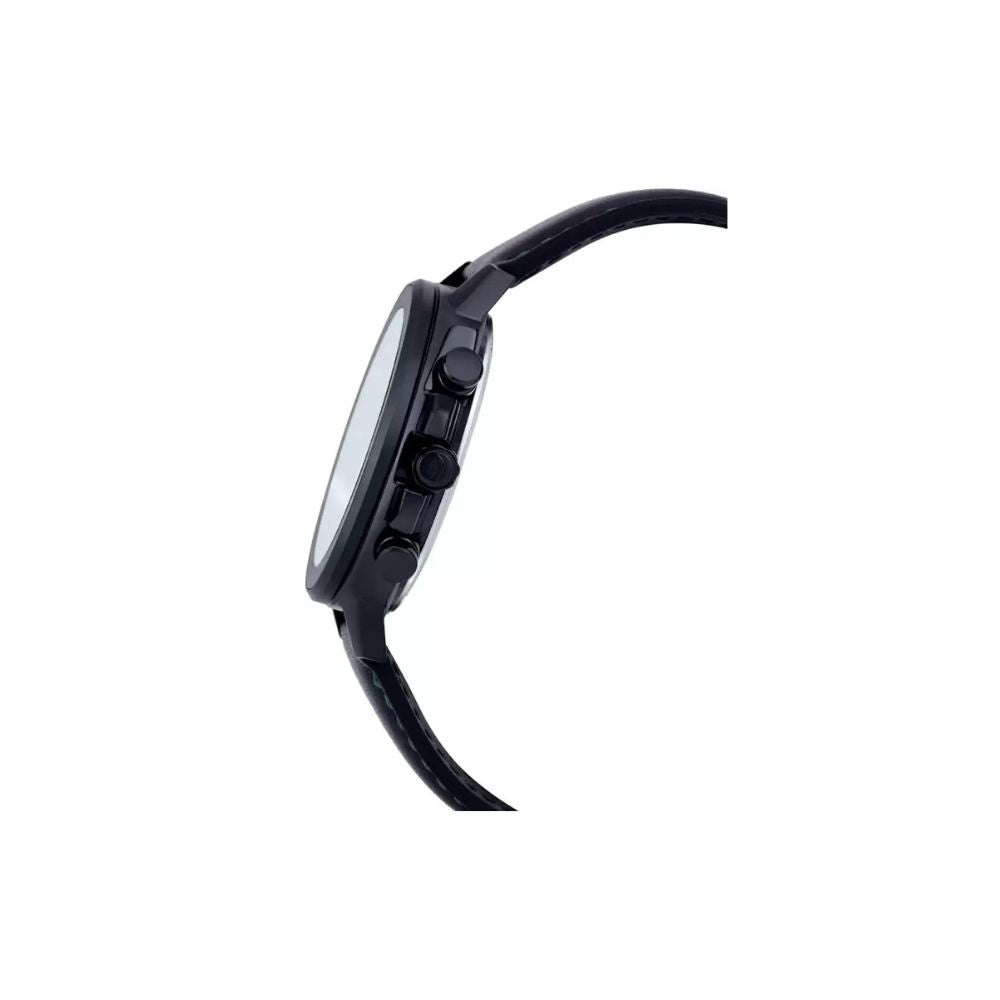 Casio Edifice Chronograph Stainless Steel Black Leather Belt Watch EFV-600CL-3AVUDF