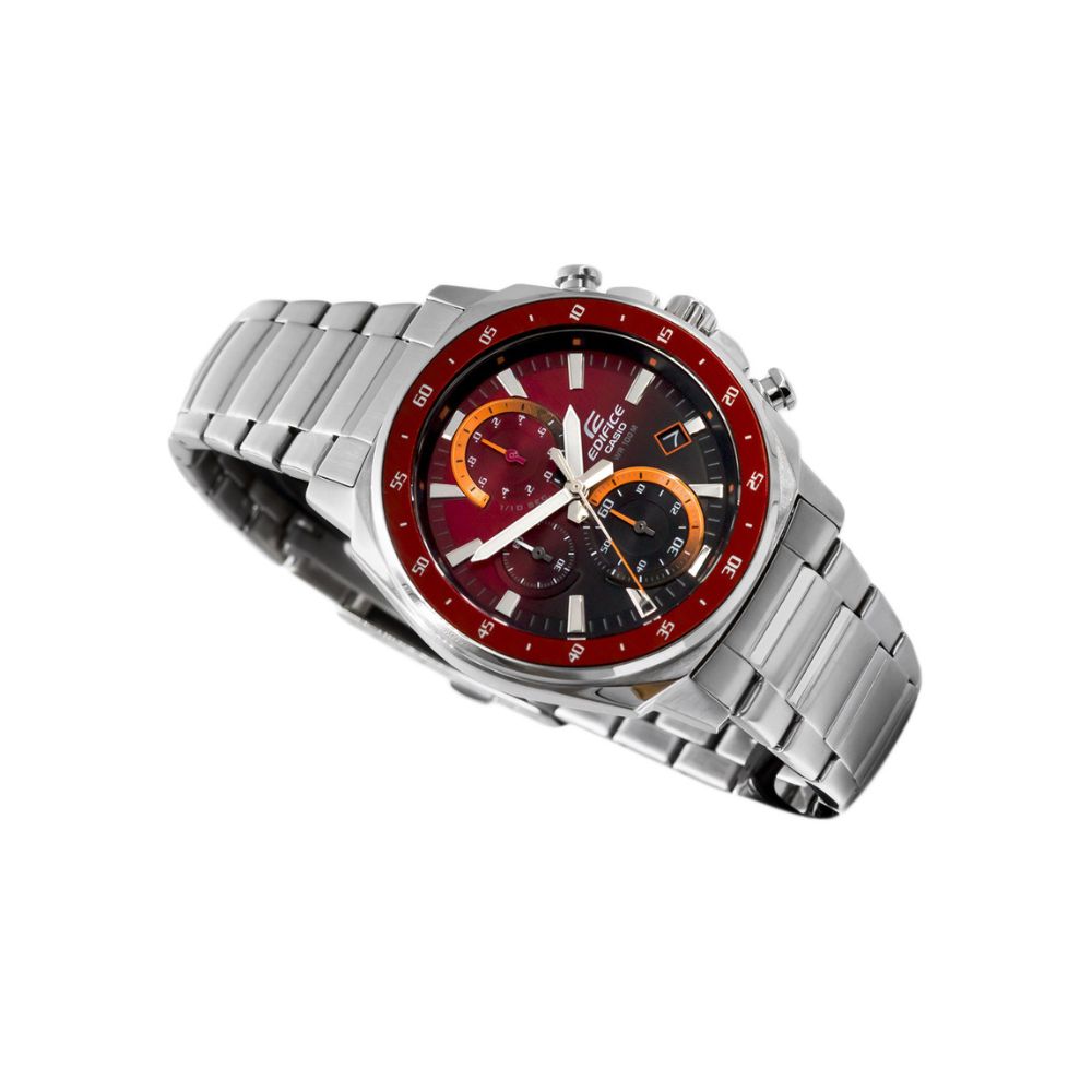 Casio Edifice Chronograph Stainless Steel Silver Chain Watch EFV-600D-4AVUDF