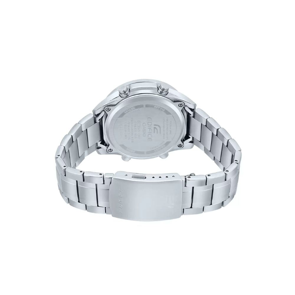 Casio Edifice Analog Digital Stainless Steel Silver Chain Watch EFV-C100D-1BVDF