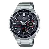 Casio Edifice Analog Digital Stainless Steel Silver Chain Watch EFV-C110D-1A4VDF