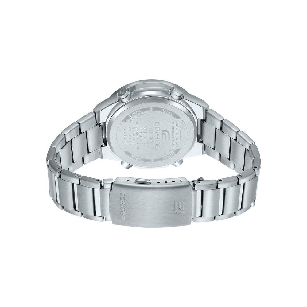Casio Edifice Analog Digital Stainless Steel Silver Chain Watch EFV-C110D-1A4VDF